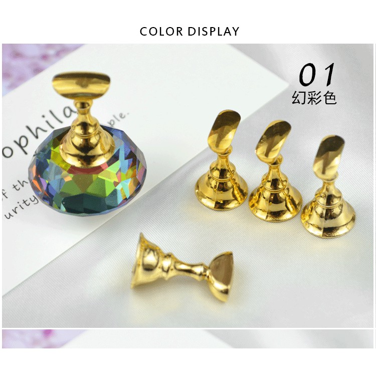 Đế gắn móng mẫu tập vẽ nail - Đế kim cương có nam châm