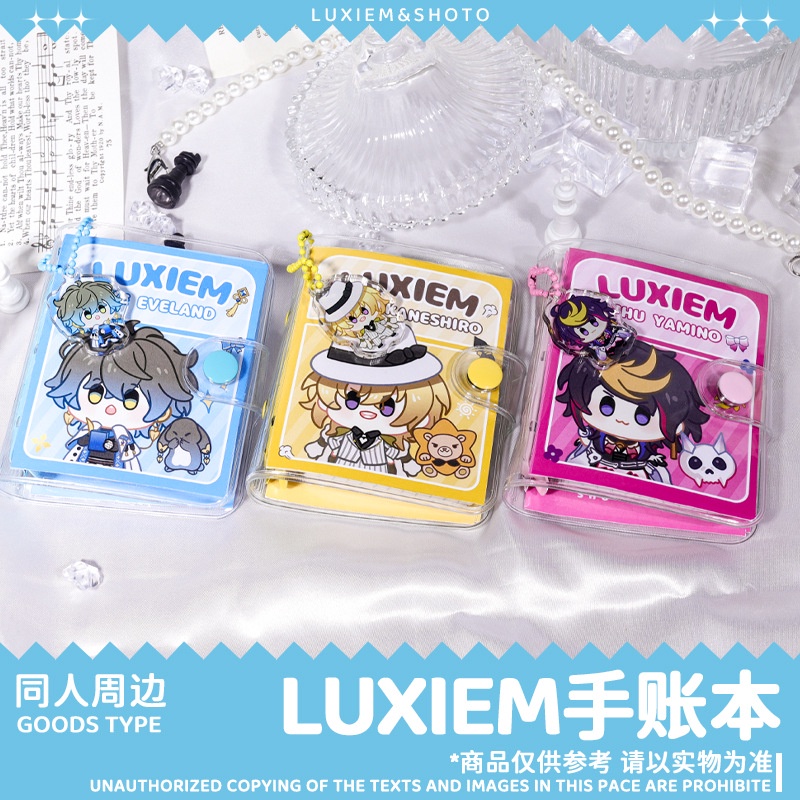 Ag Luxiem Appointment Book NIJISANJI Mặt Dây Chuyền Hình Cuốn Sách Anime Mini Vox Mysta Ike Luca Shu Quà Tặng Kế toán