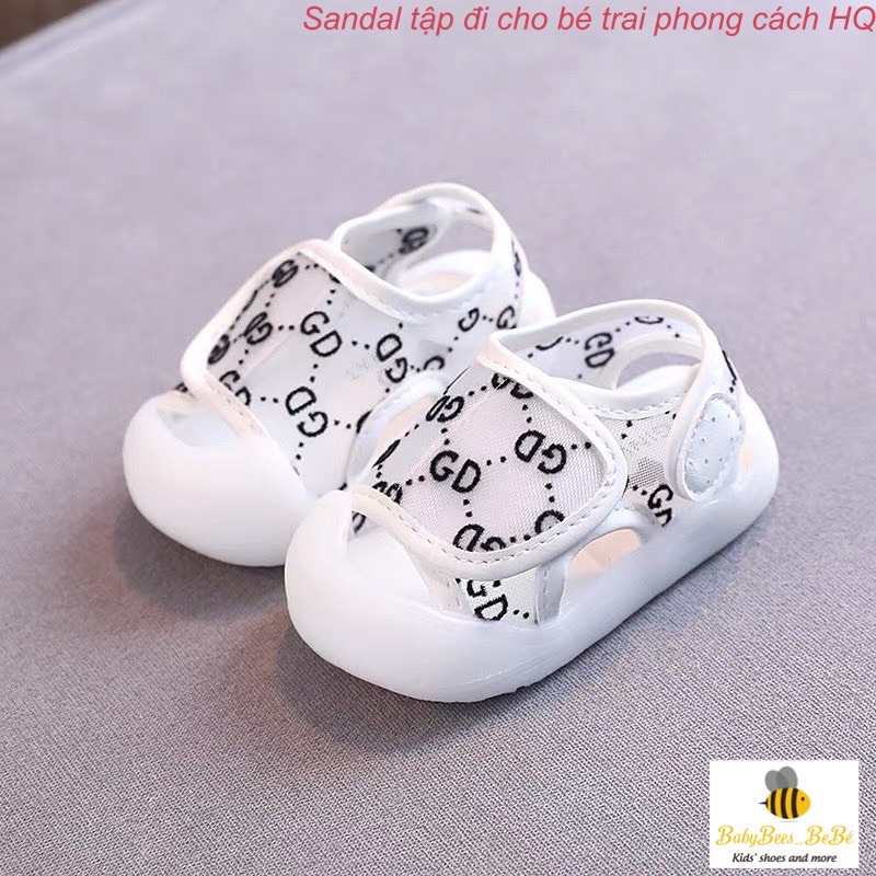 Giầy tập đi thoáng khí cho bé có quai dán đế chắc chắn chống trơn trượt cho bé thoải mái vận động (305)