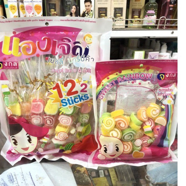 Kẹo gôm dẻo que Thái Lan 300g