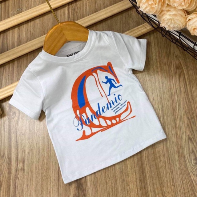 Áo thun cotton 4 chiều mềm mịn chữ C cho bé