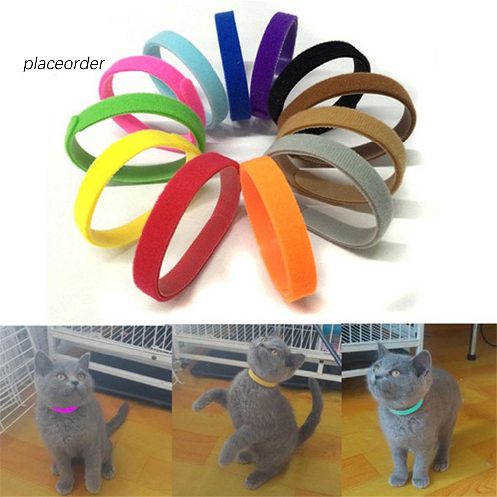 Set 12 vòng đeo cổ phân biệt chó mèo con sơ sinh nhiều màu sắc an toàn khi sử dụng