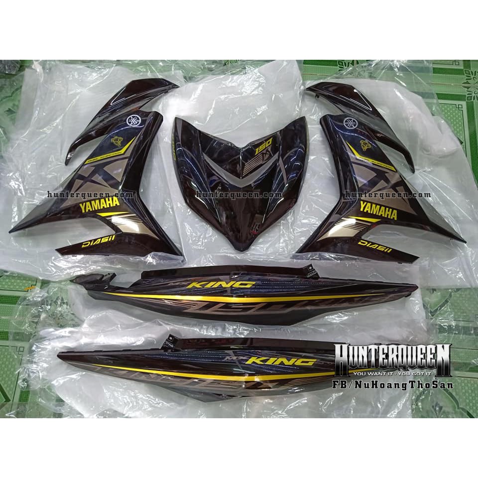 Tem Exciter 150, MX nhọn. Chỉ vàng, xe đen. Chất liệu candy. Chỉnh sửa theo yêu cầu. Sắc nét, bền màu, chống nước