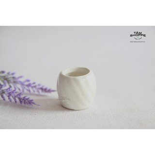 CHẬU GỐM NHÍ MÀU TRẮNG SỐ 09 (NHIỀU KIỂU)