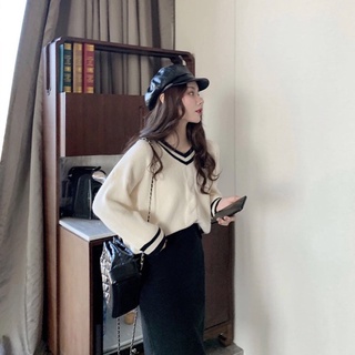 Set áo len đan + chân váy len cao cấp