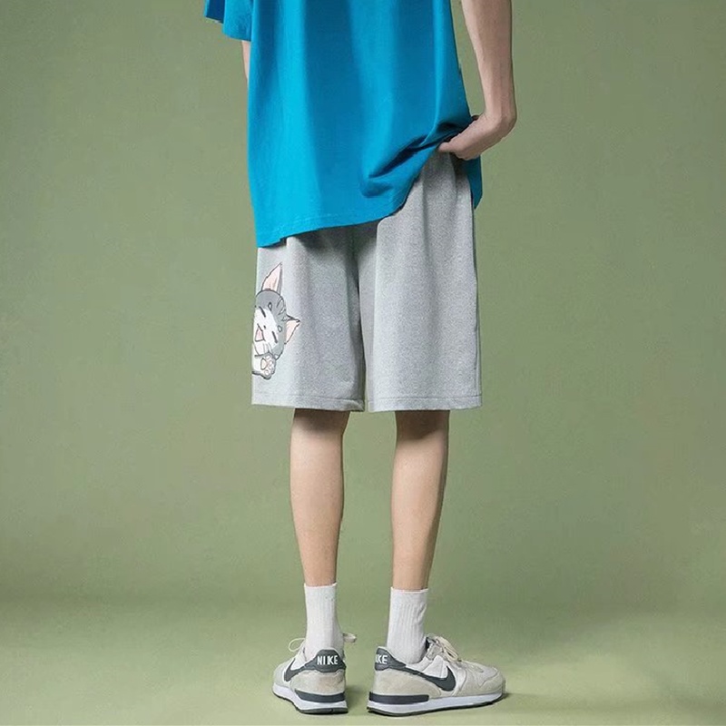 Quần Short Thể Thao Nam In Họa Tiết Hoạt Hình Phong Cách Hip Hop Nhật Bản Cỡ Lớn size M-8XL
