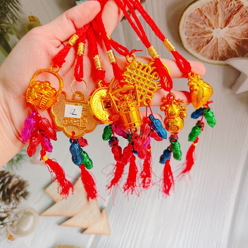 Dây treo cây kiểng ngày tết, phụ kiện trang trí nhà cửa đem lại may mắn