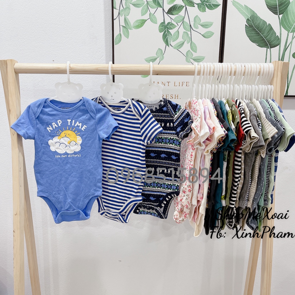 BODYSUIT OLDNAVY SIZE 6M LINK 1, BODYCHIP CỘC TAY XUẤT DƯ CHO BÉ TỪ 5-7KG