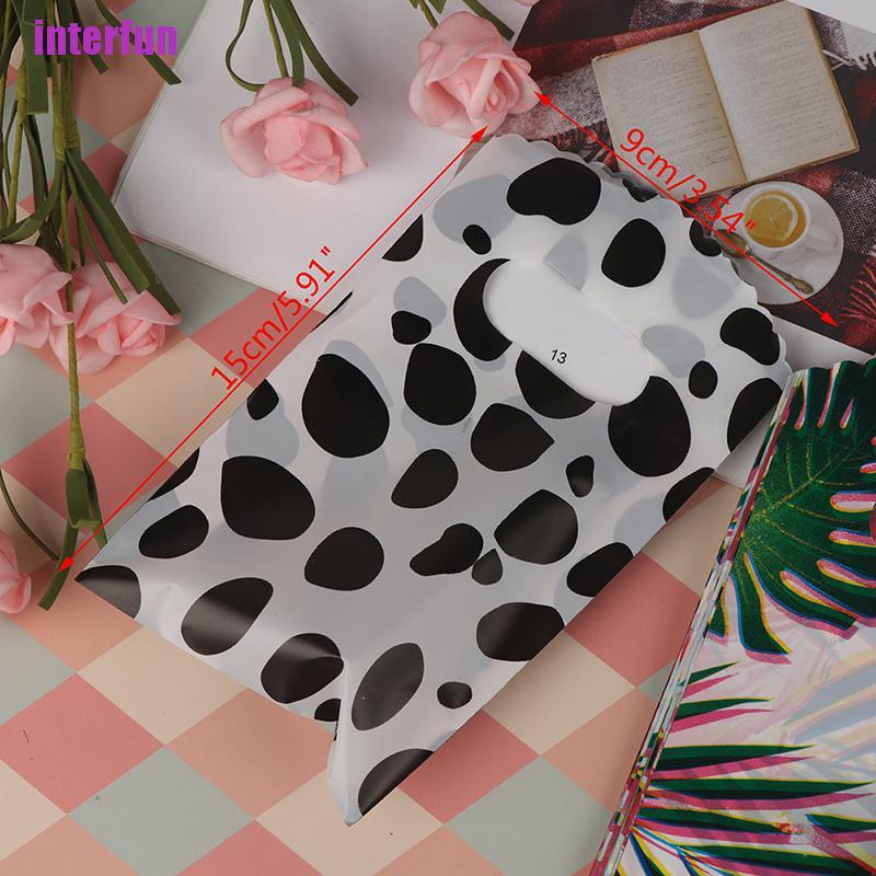 Bộ Túi Nhựa Mini 50 9x15cm Có Tay Cầm Sử Dụng Cho Cửa Hàng