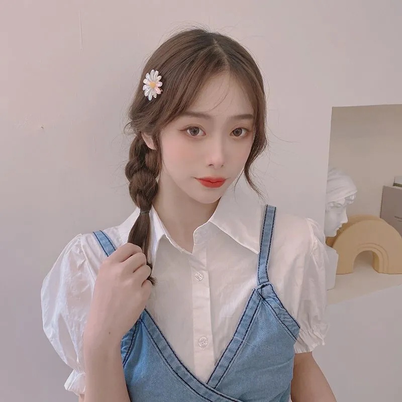 [Mới] Kẹp Tóc Đính Đá Siêu Lấp Lánh / Kẹp Tóc Bên Hông Bằng Hợp Kim Hình Hoa Đơn Giản Cho Nữ