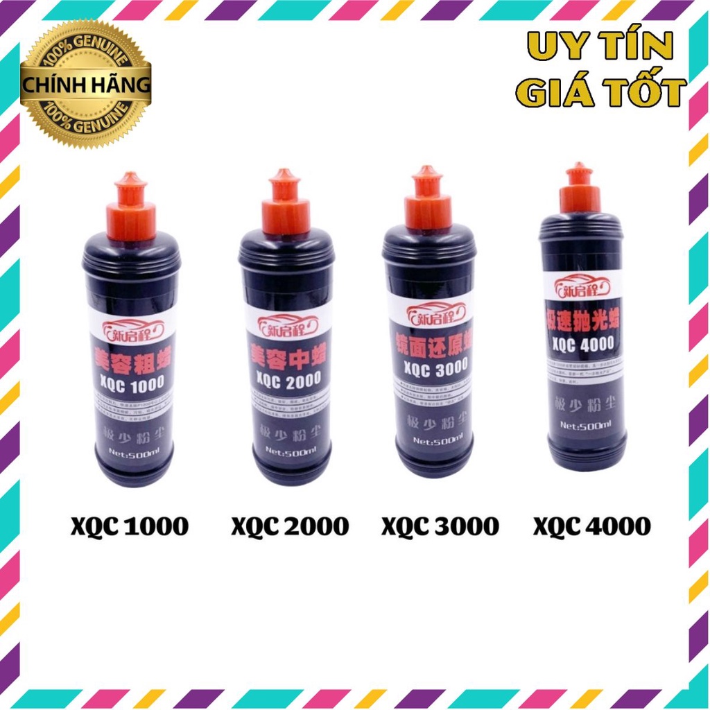 Xi đánh bóng hiệu chỉnh bề mặt sơn xe hơi xe máy chai 500mL phá xước tăng độ bóng XQR