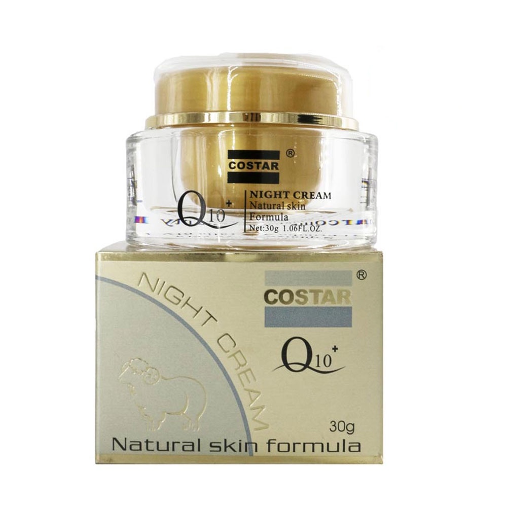 Kem Dưỡng Da Nhau Thai Cừu Costar Q10+ Night Cream Natural Skin Fomula 50gr - Hỗ trợ ngăn ngừa lão hoá da