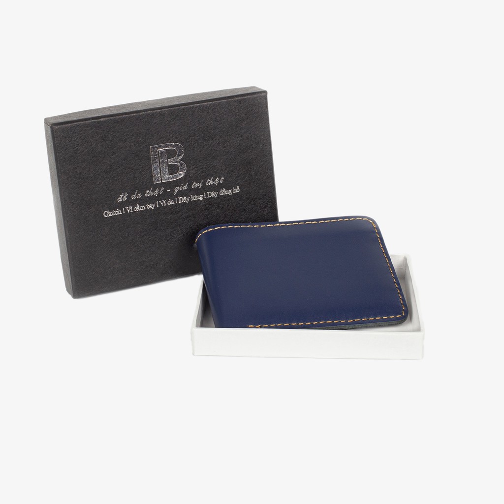 Ví nam mini V115 cao cấp- Ví nam nhỏ gọn da bò Nappa, 2 màu lựa chọn-Da thật, thương hiệu Bụi leather-BH 24 tháng