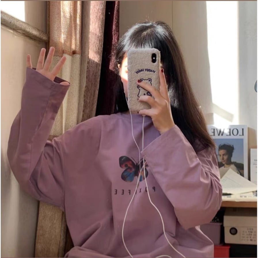 áo thun dài tay poxffee bướm local brand hot trend - áo hình bướm stussy poxffee chất đẹp | BigBuy360 - bigbuy360.vn