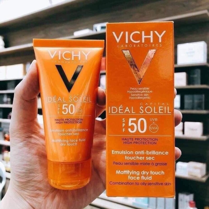 Kem Chống Nắng, Kem chống nắng vichy SPF50 Không gây nhờn rít