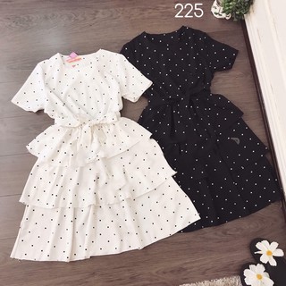 Đầm chấm bi 3 tầng