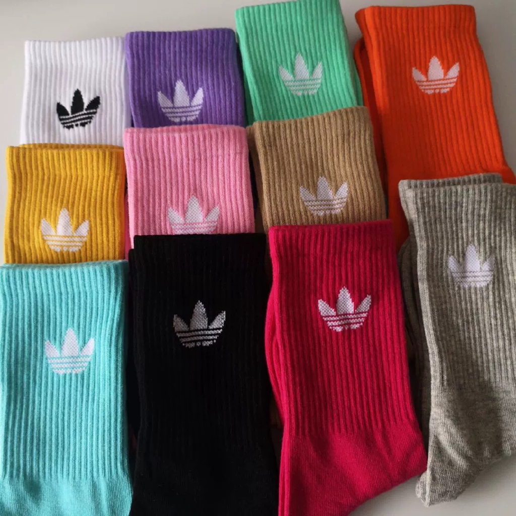 Tất Vớ Cổ Cao Nam Nữ Adidas 8 Màu Tất Cổ Cao Màu Candy