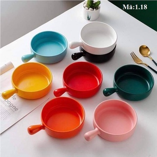 Thố sứ cán dài nhiều màu, bát ăn chè, bát sứ cao cấp cán dài: 1.18