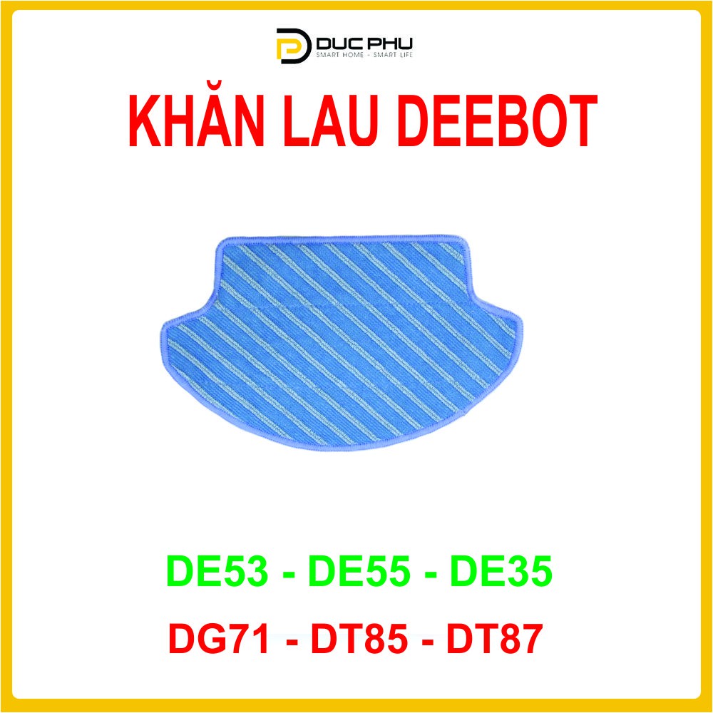 Phụ kiện khăn lau, giẻ lau, thảm lau robot hút bụi Ecovacs Deebot De53, De55, Dt85g, DT87g, De33, De35