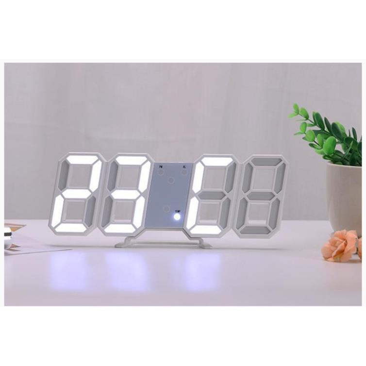 [ 6 Màu Led ] Đồng hồ LED 3D Smart Clock treo tường, để bàn. Đồng hồ kĩ thuật số