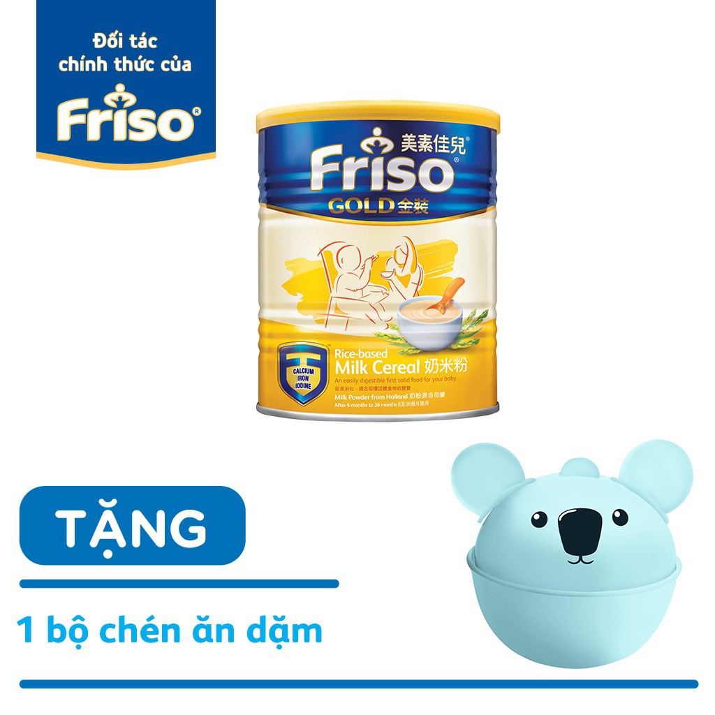 Bột ăn dặm Friso 300g + Tặng 1 bộ chén ăn dặm