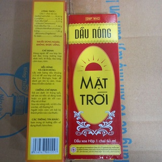 Dầu Nóng MẶT TRỜI chai 60ml