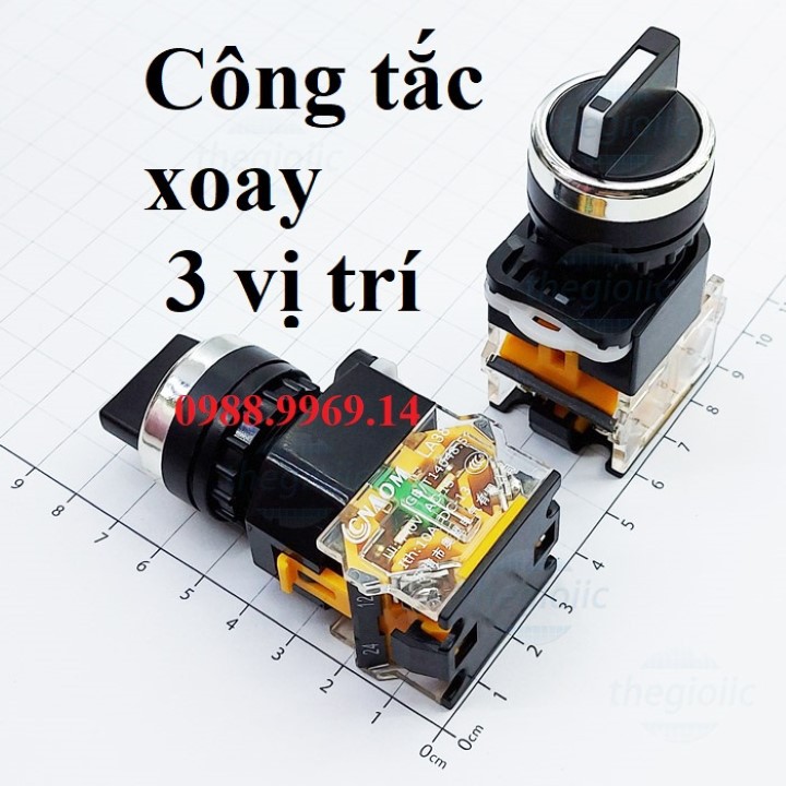 Công tắc xoay 3 vị trí phi 22