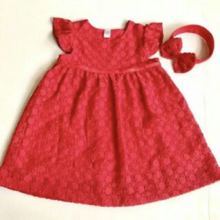 Váy ren đỏ HM sz 80-112cm