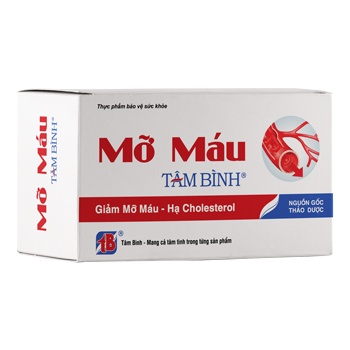 MỠ MÁU TÂM BÌNH – Hỗ trợ giảm mỡ máu, giảm nguy cơ xơ vữa mạch máu, bảo vệ gan, giảm mỡ gan