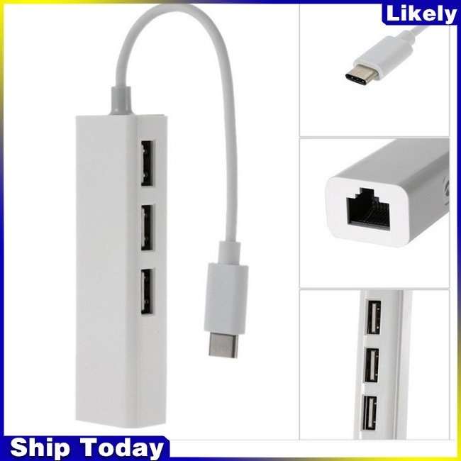 Hub Chuyển Đổi Usb Type-c Sang RJ45 100m Thẻ
