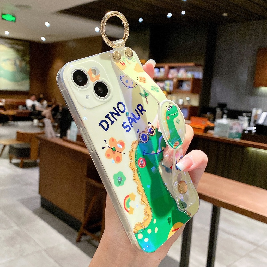 Ốp Điện Thoại Hình Voi / Khủng Long Có Dây Đeo Cho iPhone 7 8 Plus X XR Xsmax 11 12 13 14 Pro Max