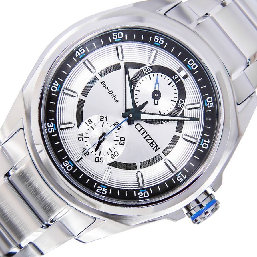 Đồng Hồ Citizen Nam Dây Kim Loại Eco-Drive (Năng Lượng Ánh Sáng) BU3000-55A - Mặt Trắng (43mm)