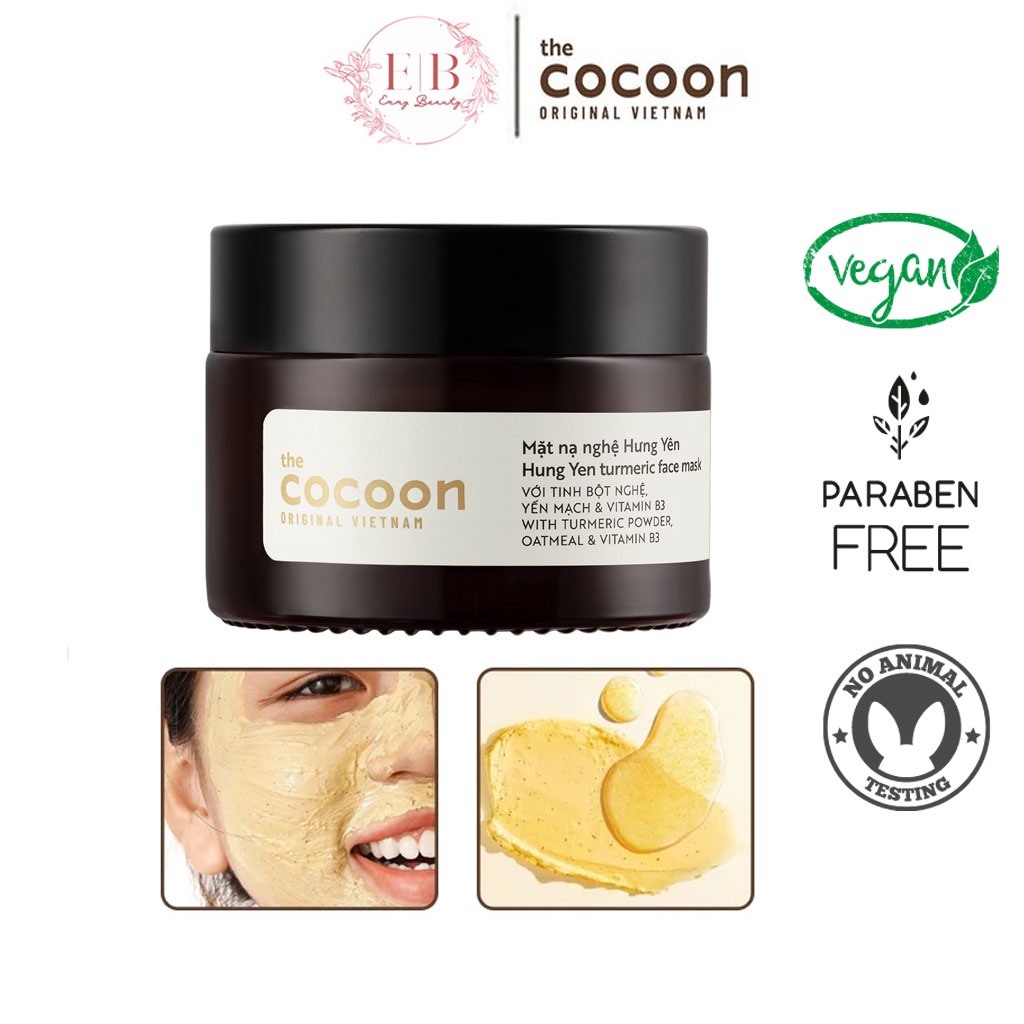 Mặt Nạ Nghệ Hưng Yên Cocoon 30ml Giảm Thâm Đều Màu Da Turmeric Face Mask