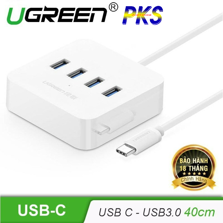 Hub USB 3.0, Bộ chia usb Type C sang 4 cổng USB 3.0 Ugreen 30316 - 30316