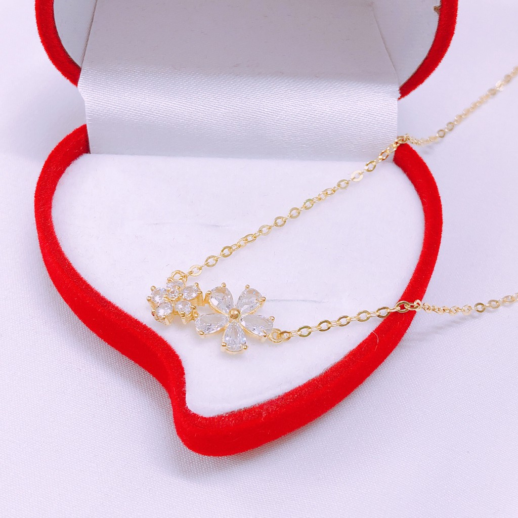 Dây chuyền bạc thật nữ mặt bông hoa xinh xắn/ Trang sức bạc JQN