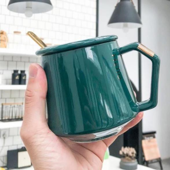 Ly Cốc Sứ Cafe 400ML Hiện Đại Hello Good- Ly Cốc Văn Phòng, Học Sinh, Quà Tặng Bạn Bè