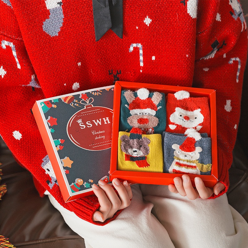 Tất vớ giáng sinh noel cổ ngắn unisex - Mừng noel