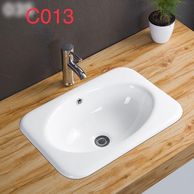 CHẬU RỬA LAVABO /ÂM DƯƠNG VÀNH BÀN ĐÁ - C13