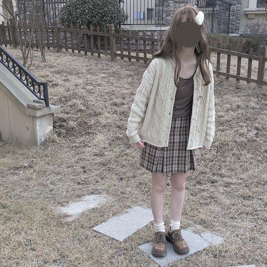 (ORDER) Áo Cardigan len vặn thừng Vintage đáng yêu - Có ảnh thật | BigBuy360 - bigbuy360.vn