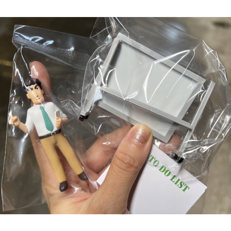 Set rement re-ment mô hình bảng trắng và bố Shin mới tinh