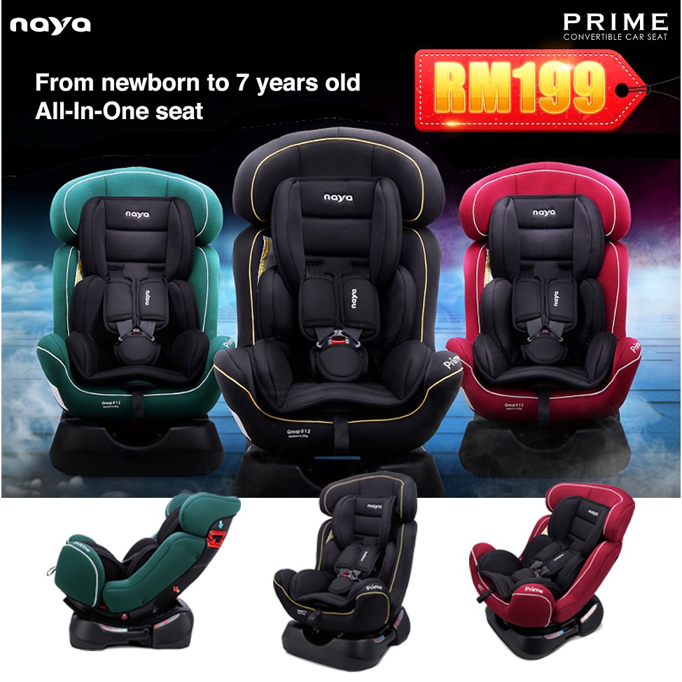 🔥ECE Certified🔥 Naya Prime 0-7years old Car Seat Convertible / Naya Wise 360 0-12years old Car Seat
