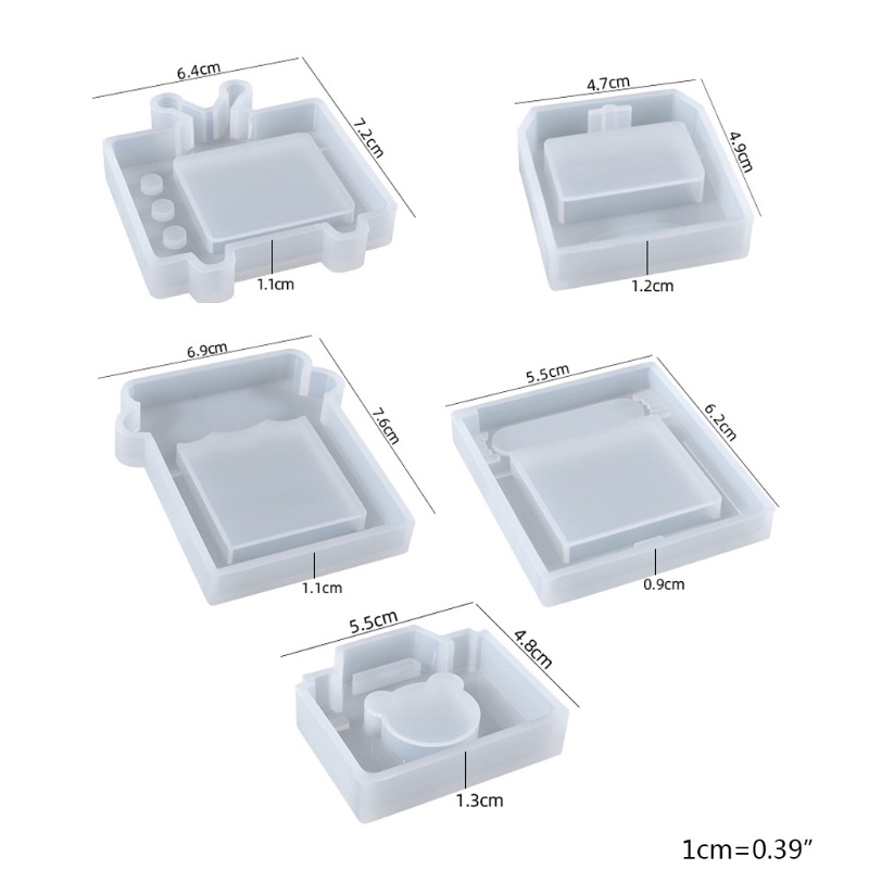 Set 1/5 khuôn silicone làm mặt trang sức hình lục lạc