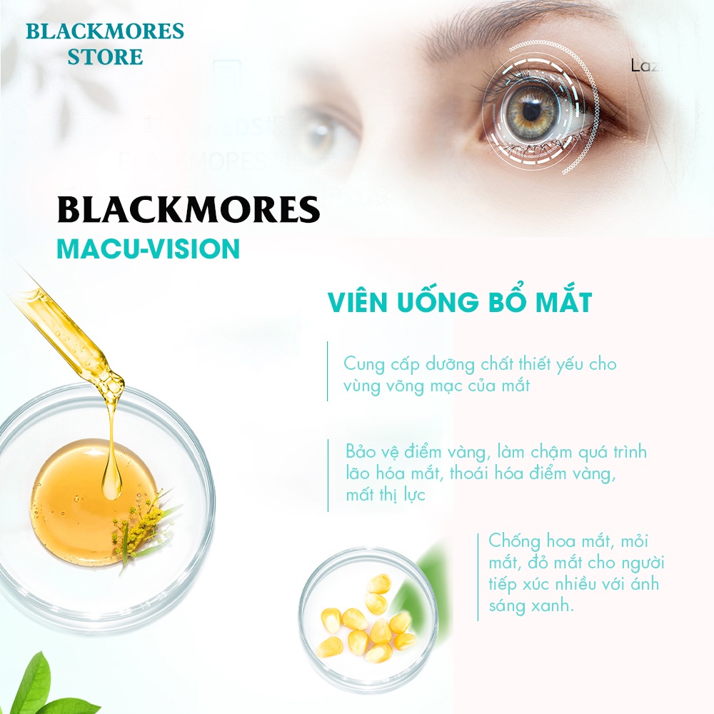 Viên uống bổ mắt - Blackmores Macu Vision - 125/150 viên