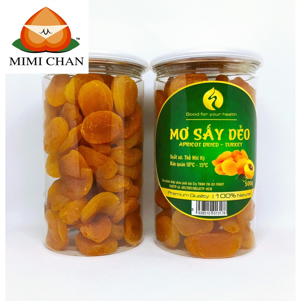 Mơ Khô Sấy Dẻo Thổ Nhĩ Kỳ 500g Bảo Vệ Mắt, Tốt Cho Tim Mạch