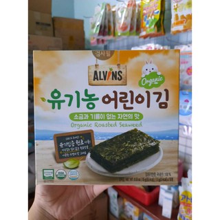 Rong biển ăn liền hữu cơ tách muối Alvins Hàn Quốc cho bé từ 7m+