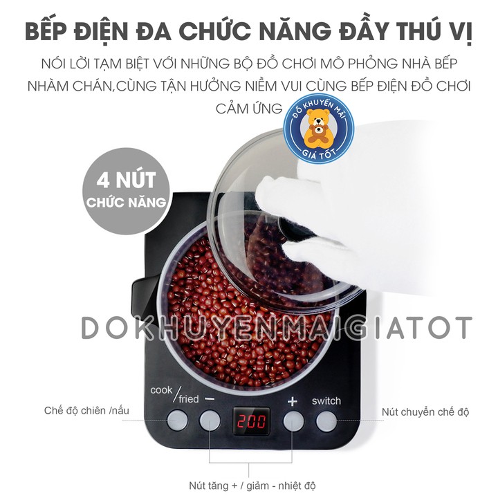 Bộ đồ chơi nhà bếp nấu ăn 36 chi tiết dùng pin cho bé gái (cỡ lớn) - Thị trấn đồ chơi