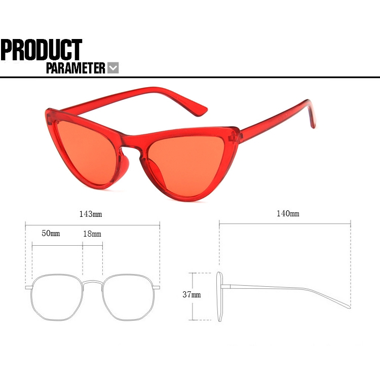 Kính mát kiểu mắt mèo SAMJUNE thời trang 2018 dành cho nữ