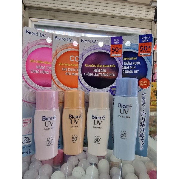 chống nắng biore UV SPF 50+ PA++++ shop có sẵn 4 màu [ chuẩn cty ]