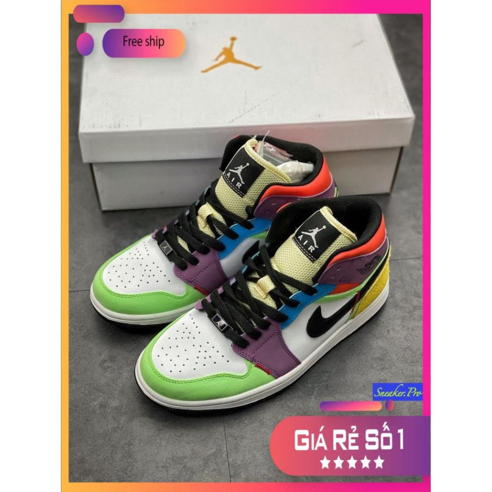 Giày thể thao AIR Jordan 1 Mid SE Multi-Color (W) siêu đẹp cho nam và nữ siêu đẹp