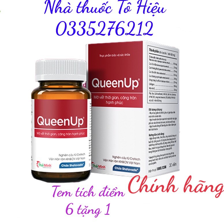 Viên uống QueenUp – Tăng cường nội tiết tố nữ, điều hòa kinh nguyệt, hỗ trợ làm đẹp da